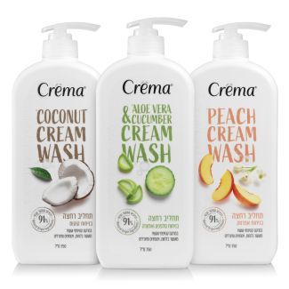 קרמה (Crema) - מרענן את חדר הרחצה עם סדרה חדשה של תחליבים באריזות המשלבים מרקם קטיפתי עם ניחוחות מפנקים עם רכיבים ממקור טבעי המותירים עור גמיש, רך וריחני שנשאר עם תחושת לחות לאורך זמן.